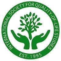 Logo of the International Society for Quality-of-Life Studies with a tree in cupped hands