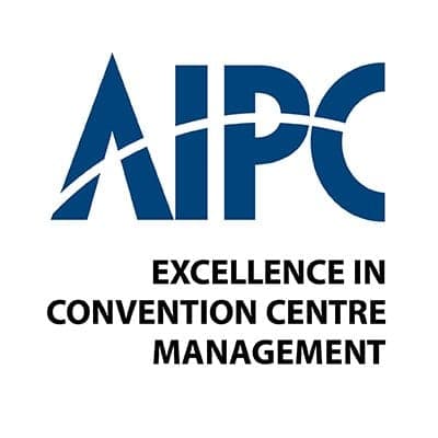 Logo of AIPC with the tagline Excellence in Convention Centre Management